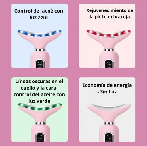 Reductor Quita Papada Masajeador 3 Luces